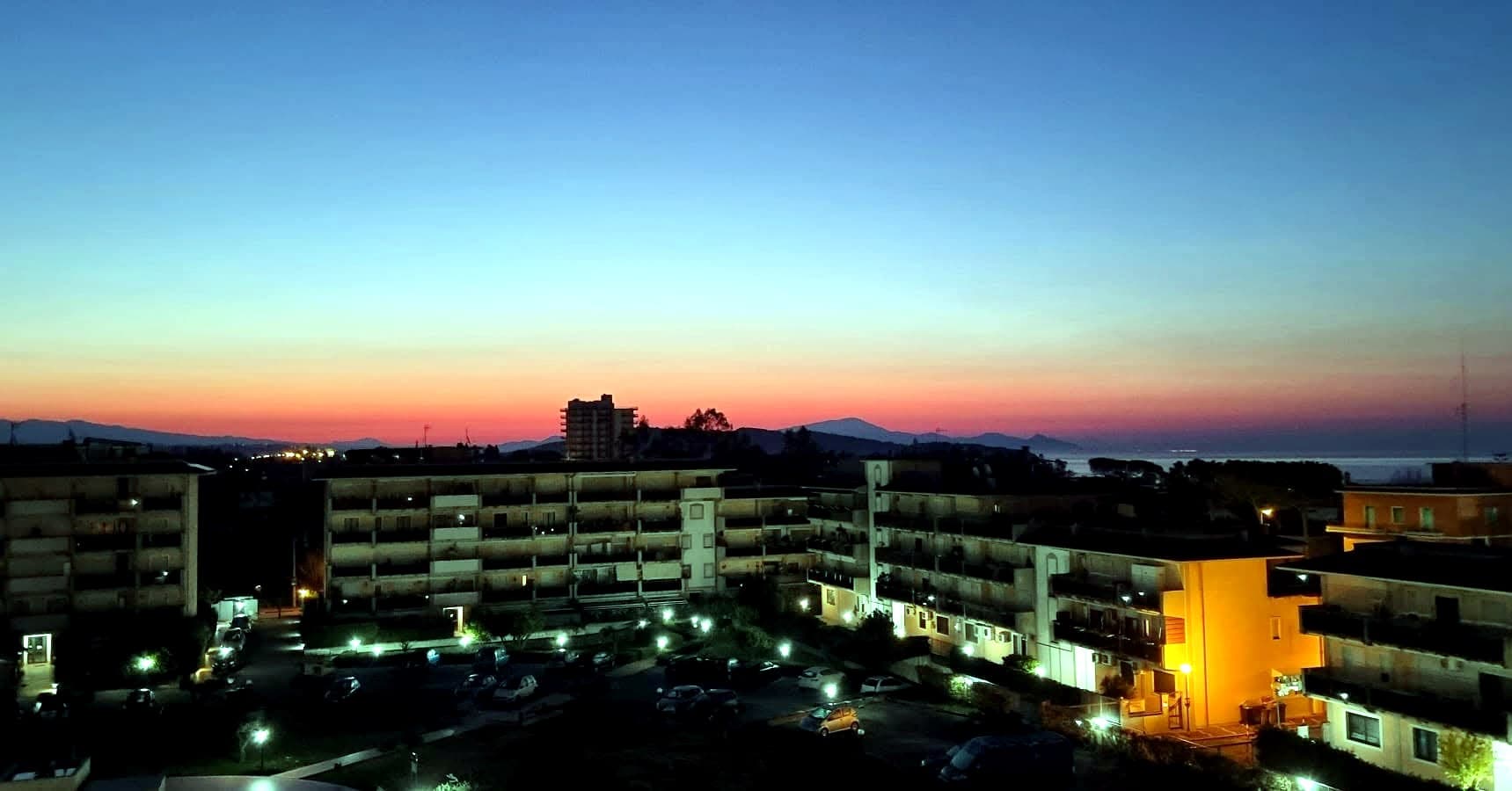 Vista mare al tramonto da Formia